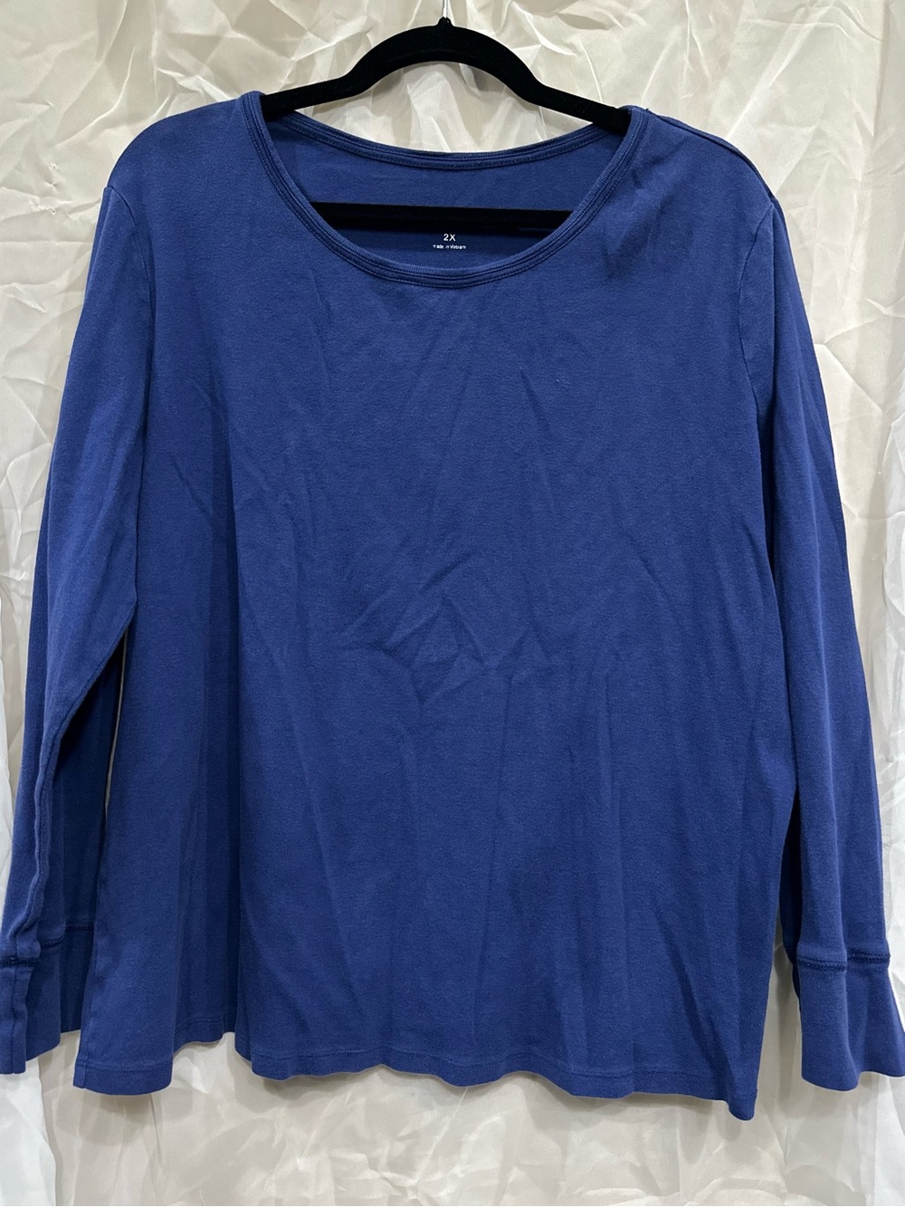 Women's Long-Sleeve Crew Neck Top - Royal Blue